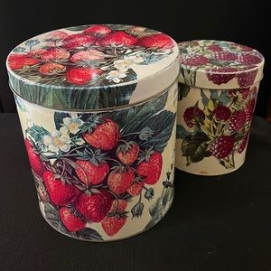 Vintage Department 56 “Berries” Canisters